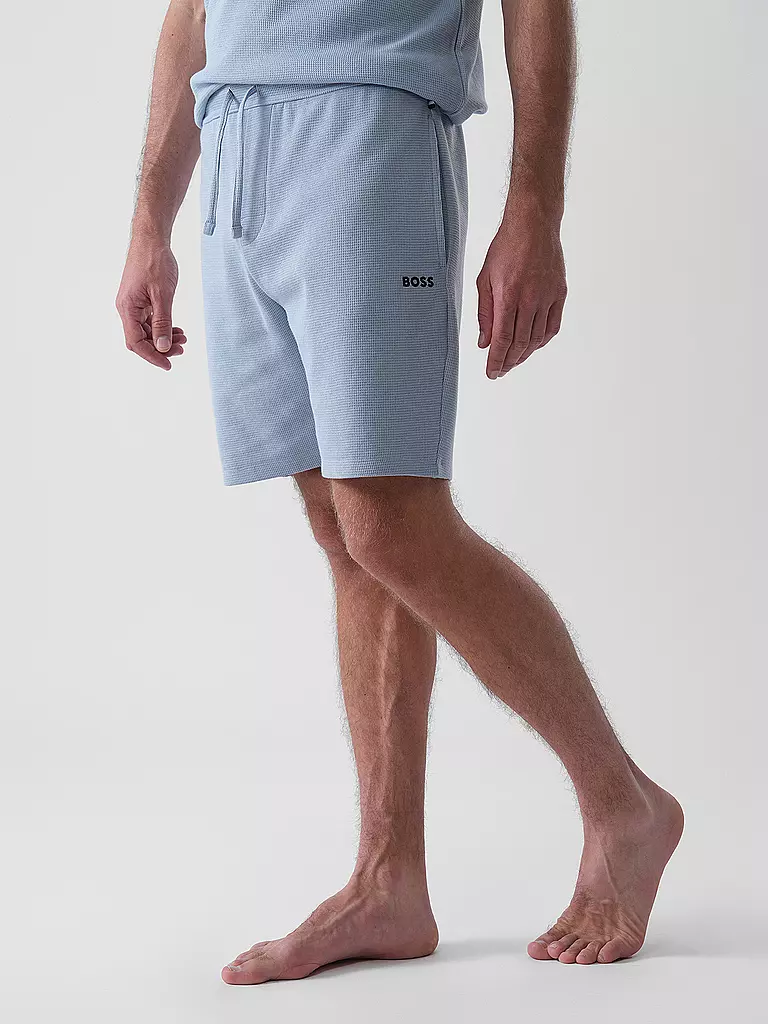 BOSS | Pyjamahose - Shorts | Bleu clair