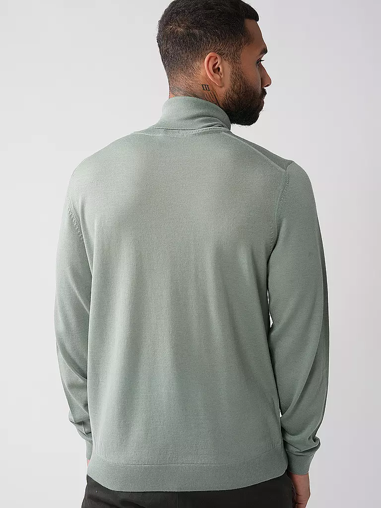 BOSS | Rollkragenpullover Slim Fit MUSSO | hellgrün