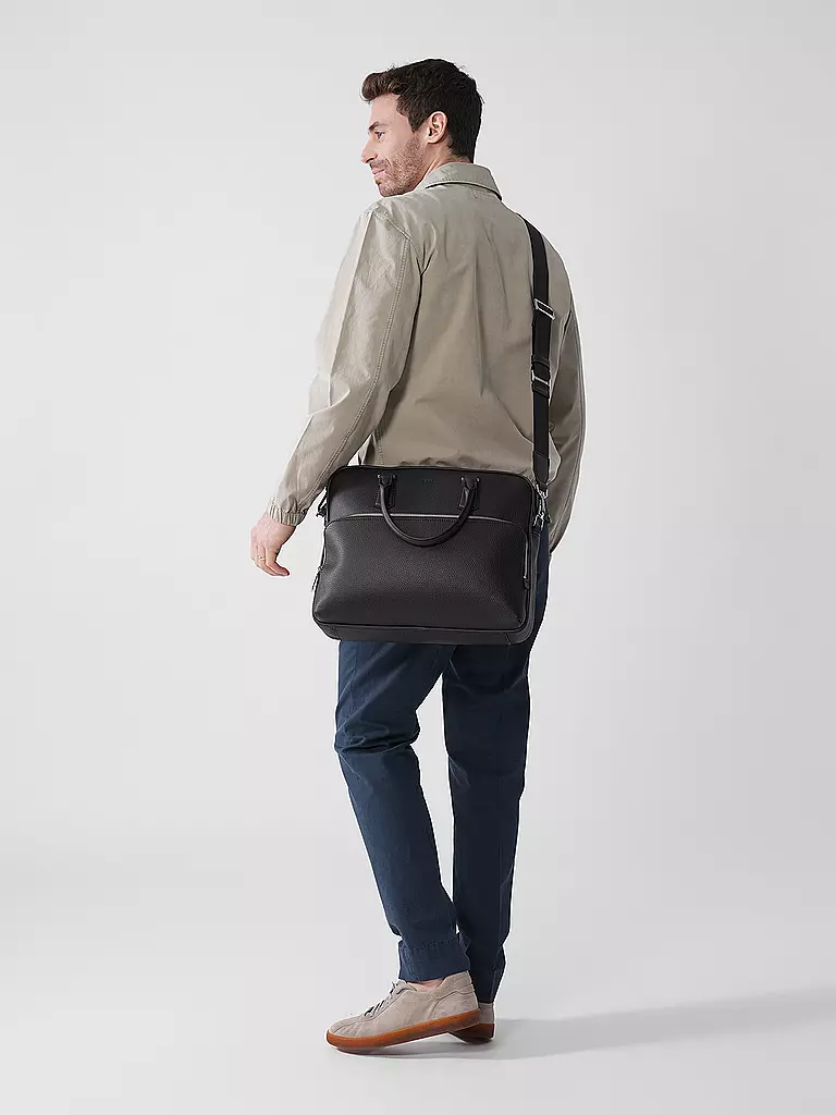 BOSS | Sac en cuir - Porte-documents | Marron