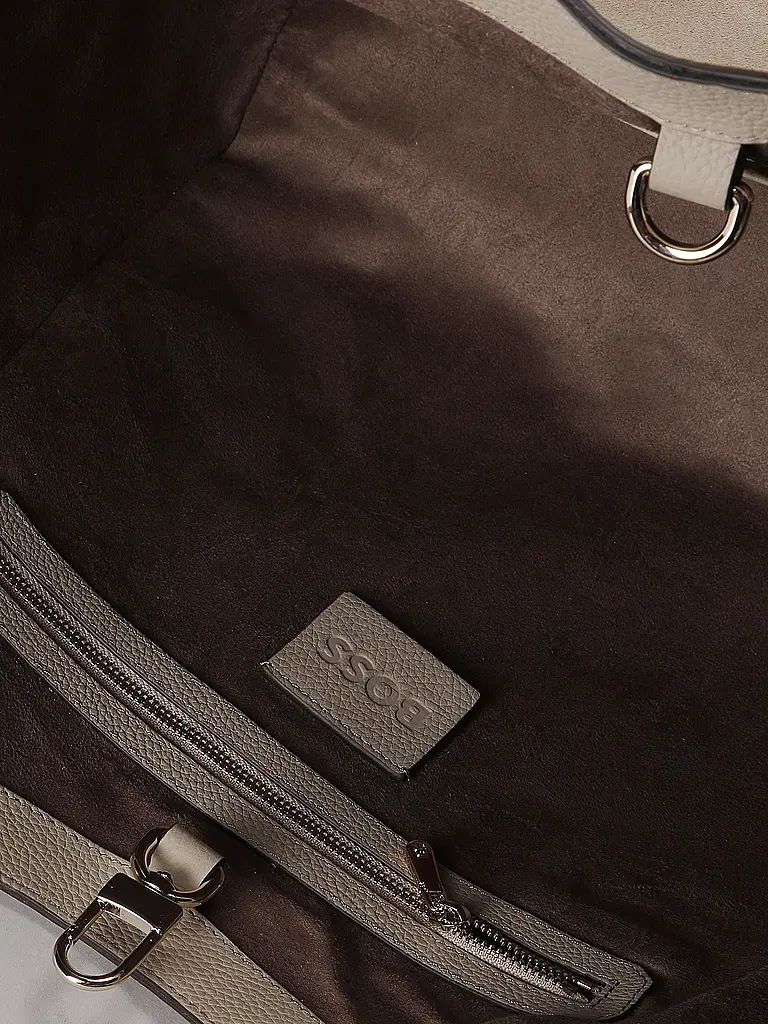 BOSS | Sac en cuir - Sac Hobo LENAH | Beige