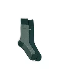 BOSS | Lot de 2 paires de chaussettes charcoal | Vert foncé