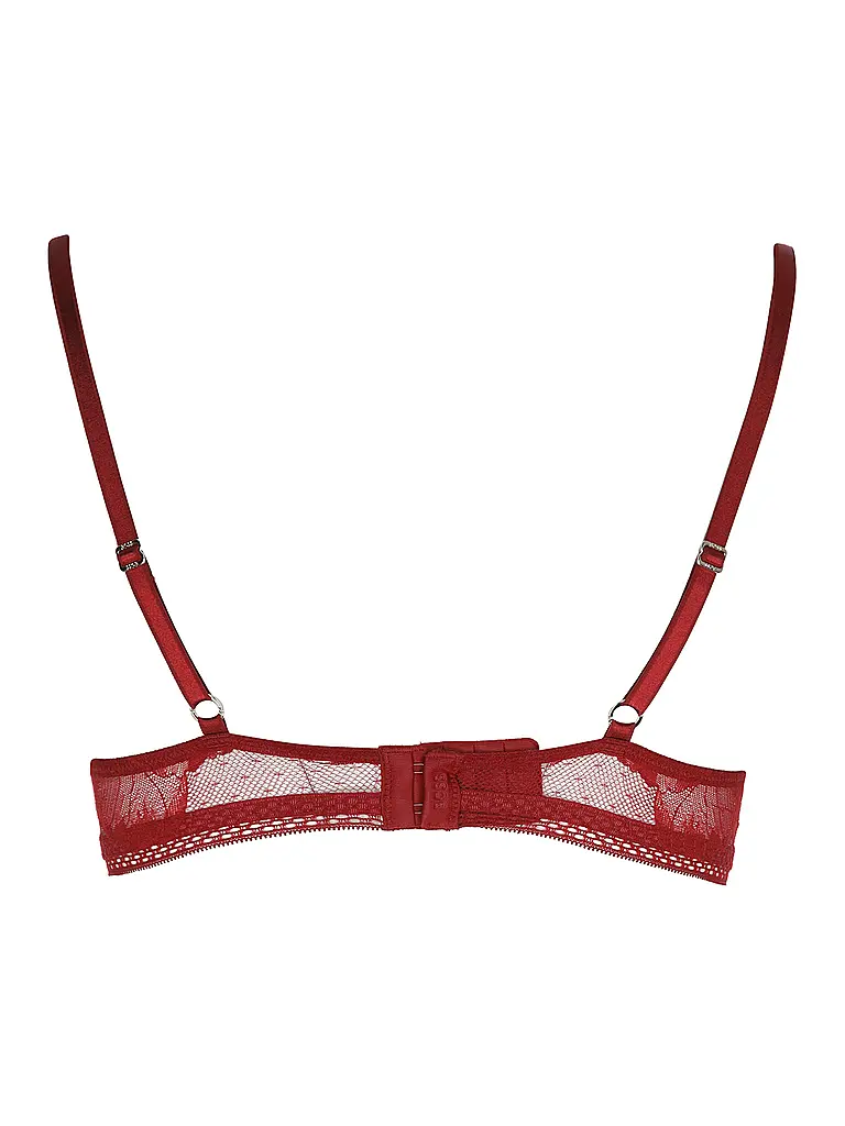 BOSS | Soutien-gorge push-up PEONY LACE | Rouge foncé