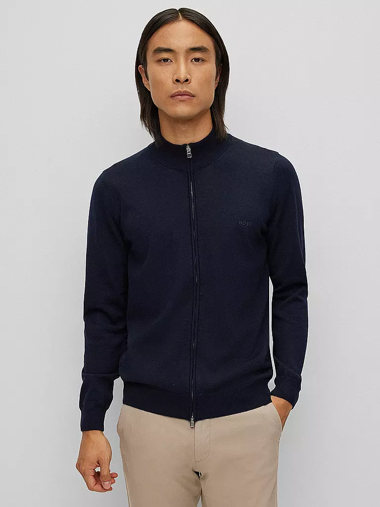 BOSS | Strickjacke BALONSO | Bleu foncé