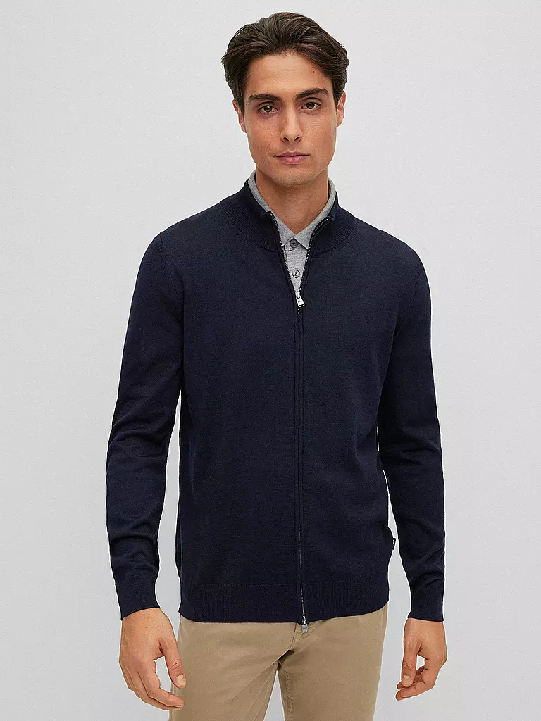 BOSS | Strickjacke Balonso | dunkelblau