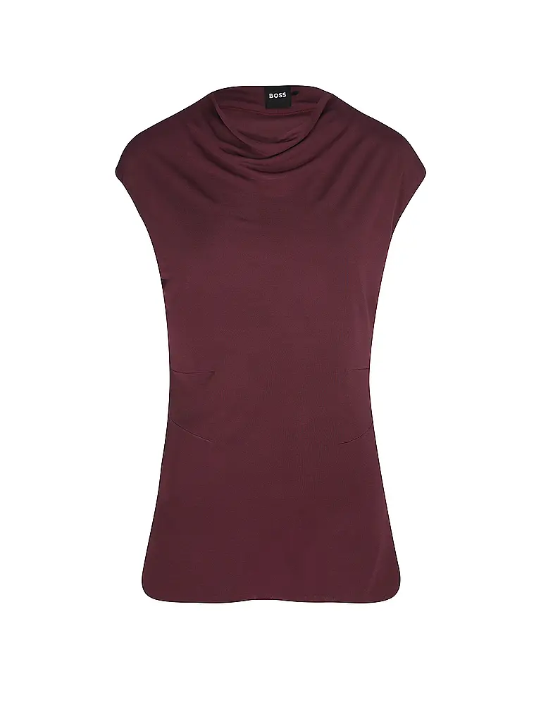 BOSS | T-shirt à col roulé ELAMMA | Rouge foncé