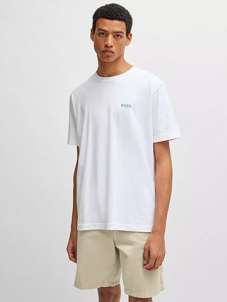 BOSS | T-Shirt Comfort Fit TE_CORAL | Blanc