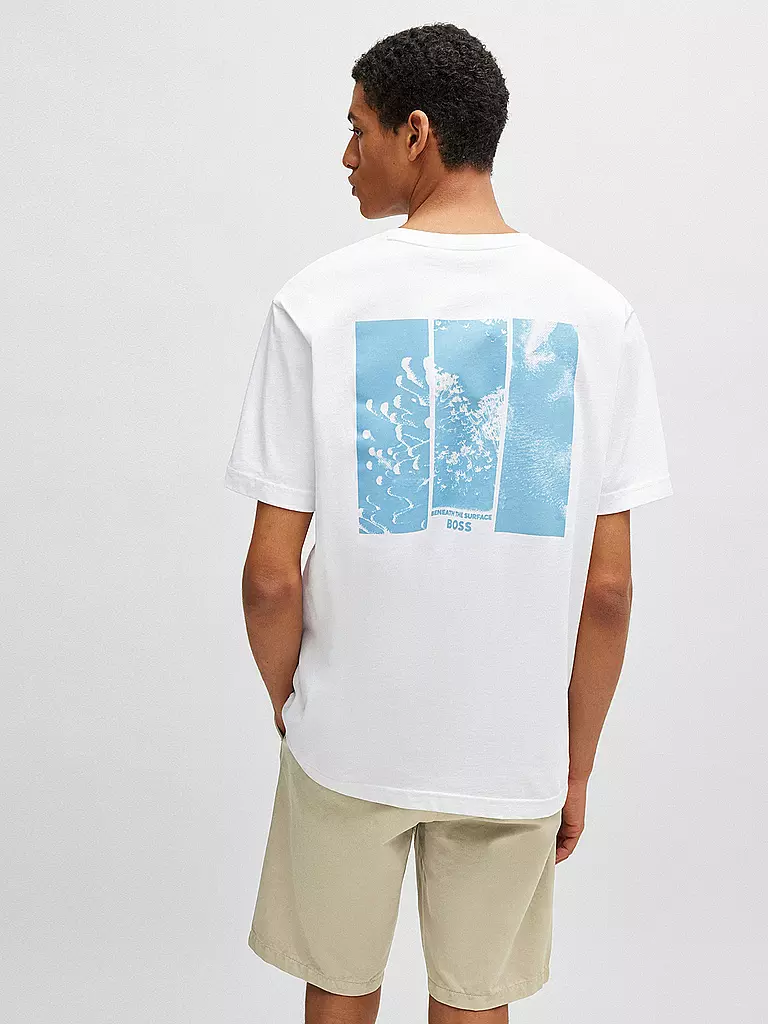BOSS | T-Shirt Comfort Fit TE_CORAL | Blanc