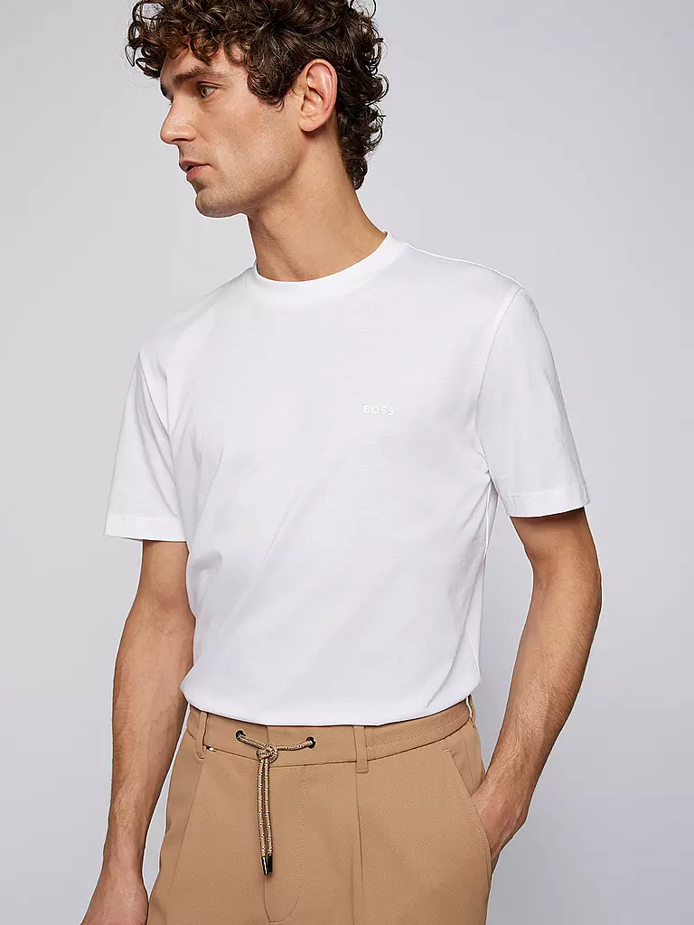 BOSS | T-shirt coupe droite THOMPSON | weiss