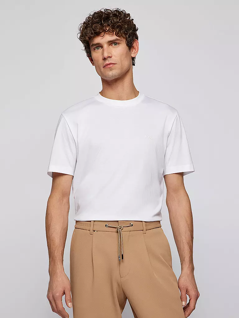 BOSS | T-shirt coupe droite THOMPSON | weiss