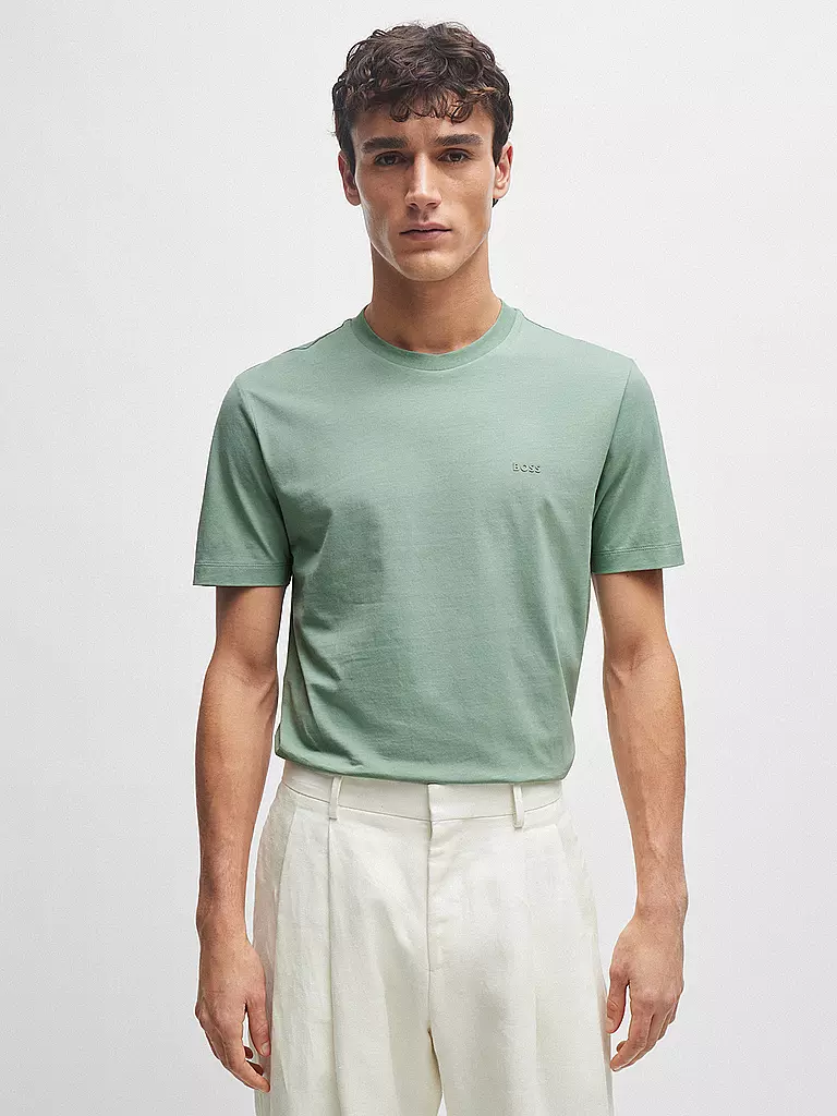 BOSS | T-shirt coupe regular THOMPSON 01 | hellgrün