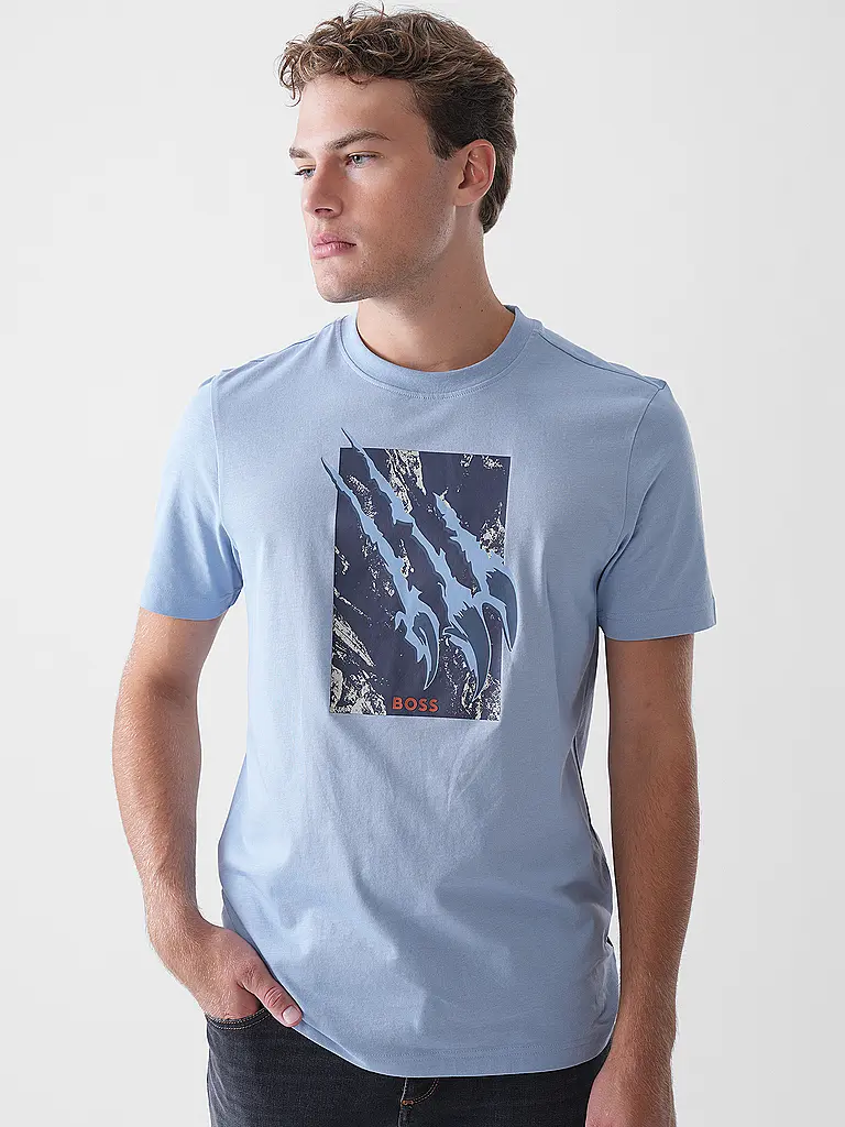 BOSS | T-Shirt TE_ANIMALI | Bleu clair
