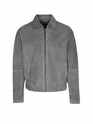 BOSS | Veste en cuir H-MALBANO5 | Gris