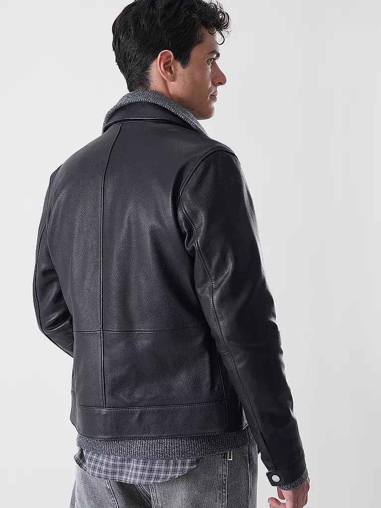 BOSS | Veste en cuir H-MAPSON4 | 
