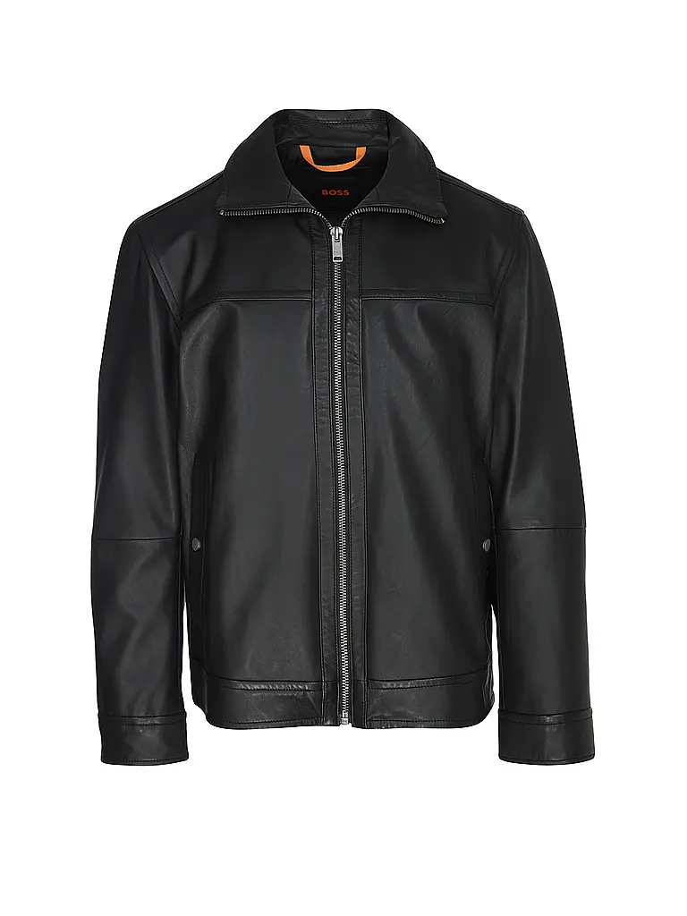 BOSS | Veste en cuir JOREST | schwarz