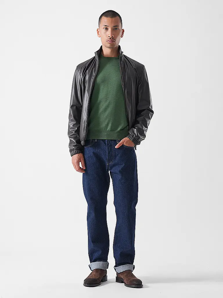 BOSS | Veste en cuir L-MUBUK2 | Marron