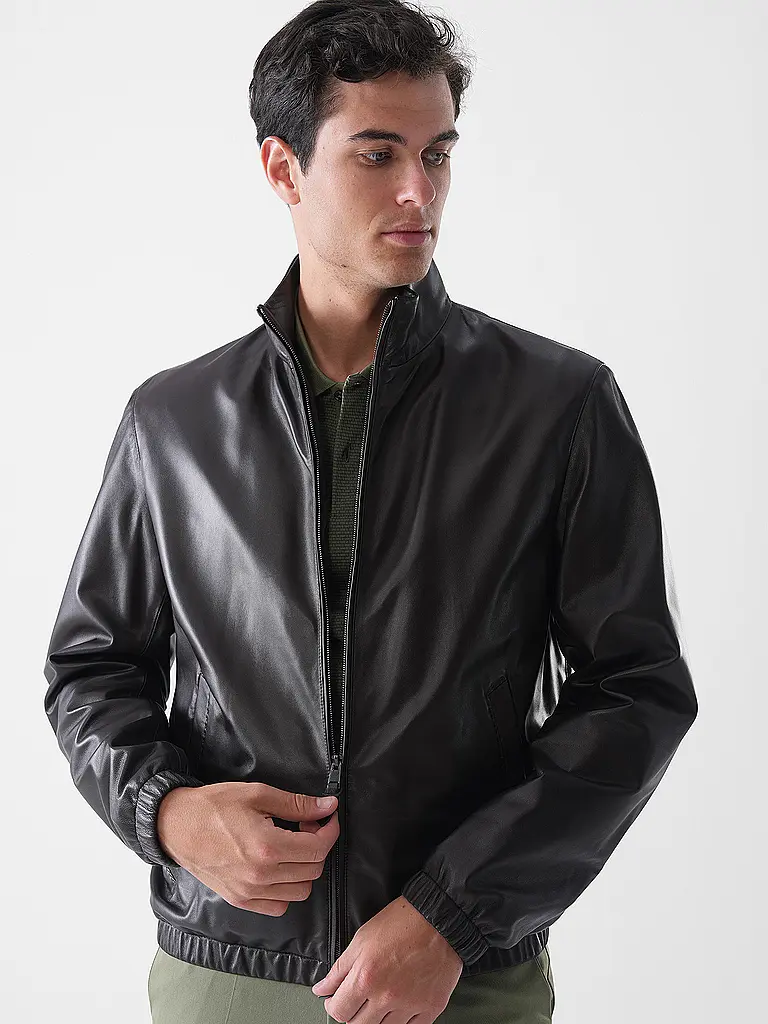 BOSS | Veste en cuir L-MUBUK2 | 