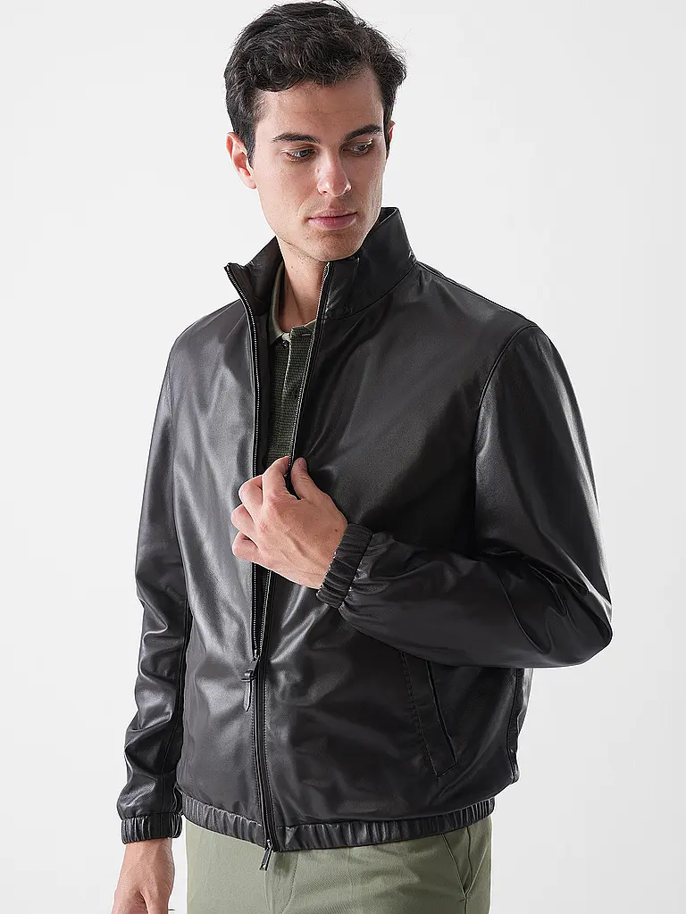 BOSS | Veste en cuir L-MUBUK2 | 