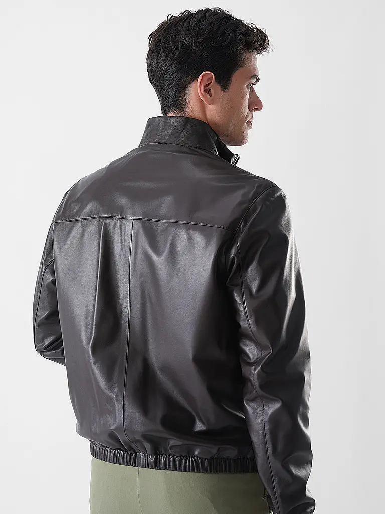 BOSS | Veste en cuir L-MUBUK2 | 