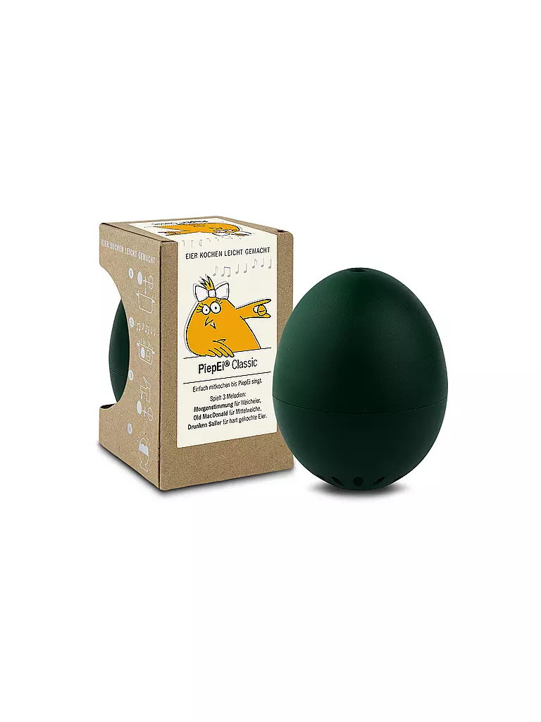 BRAINSTREAM | Minuteur de cuisine - PiepiEi CLASSIC 3 niveaux de dureté Vert foncé | dunkelgrün
