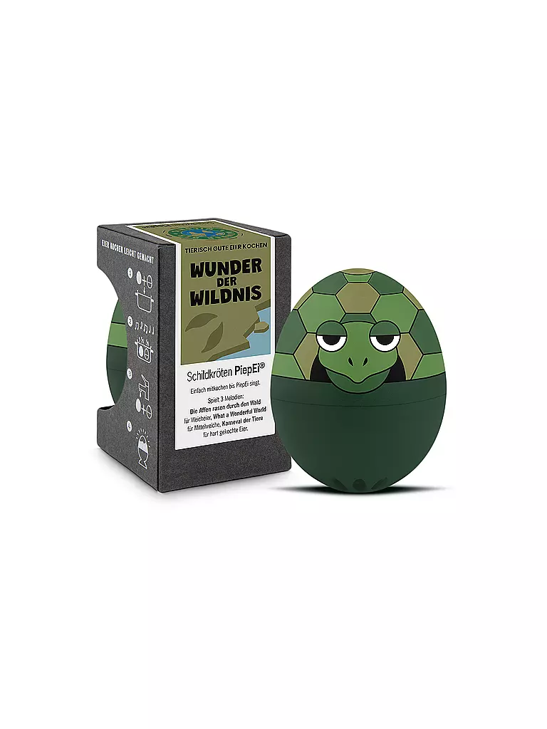 BRAINSTREAM | Minuteur de cuisine - PiepiEi Merveille de la nature 3 niveaux de cuisson Tortue | Vert