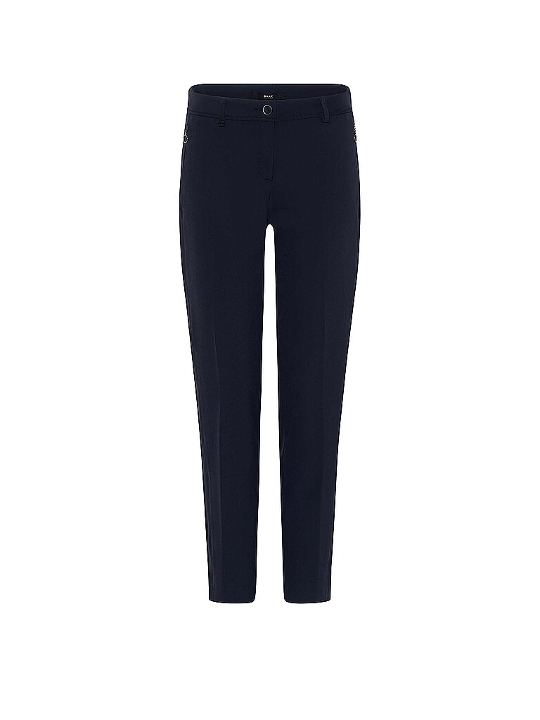Pantalon de tailleur coupe droite 7/8 MARON S bleu marine 46