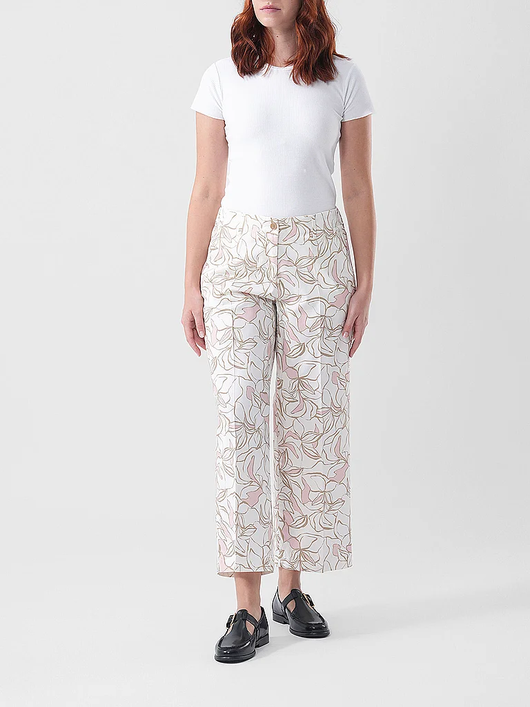 Brax Maine Wide Leg Trousers White 42 4