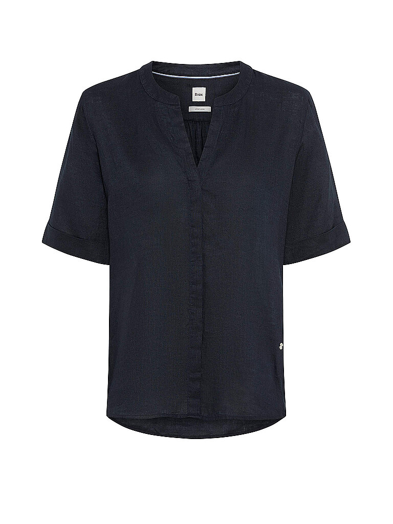 Blouse-chemise en lin VERI bleu marine 44