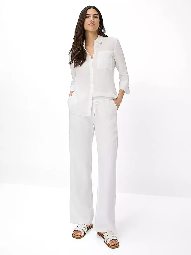 BRAX | Blouse en lin VICKI | Blanc