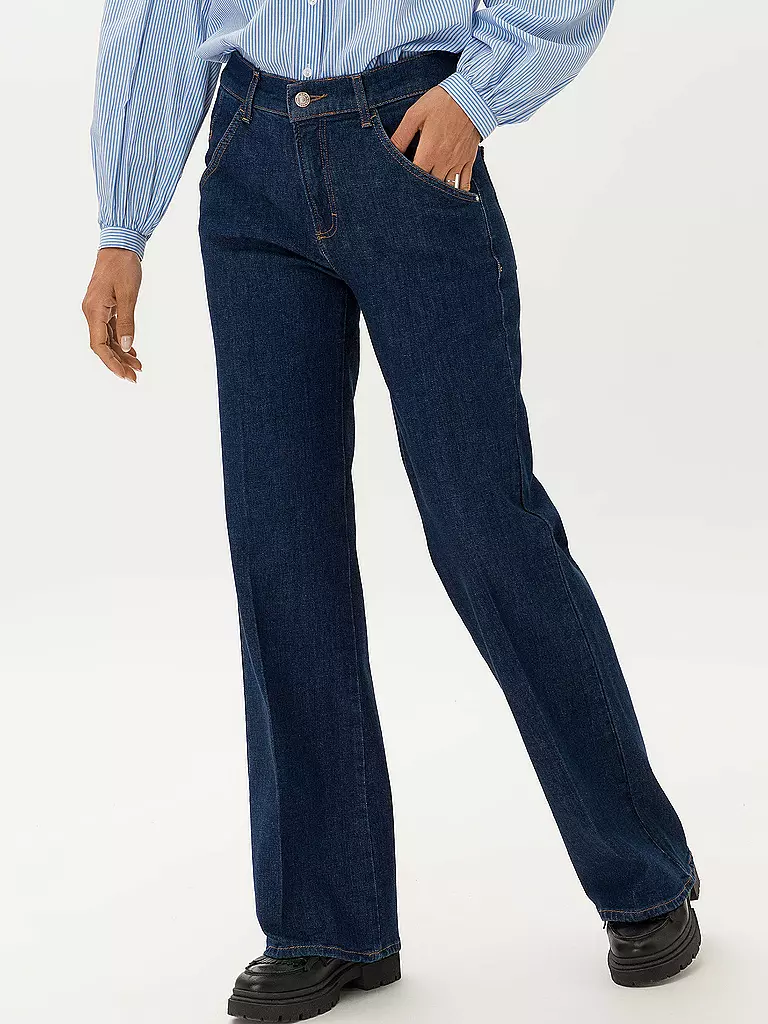 BRAX | Jeans taille haute MAINE | Bleu foncé