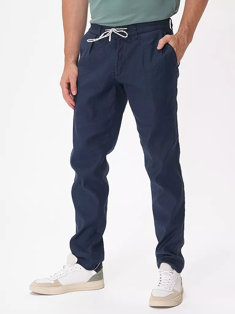 BRAX | Leinenhose Modern Fit FABIO K  | Bleu foncé