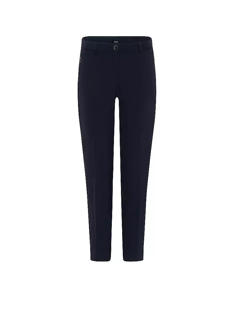 BRAX | Pantalon de tailleur coupe droite 7/8 MARON S | Bleu foncé