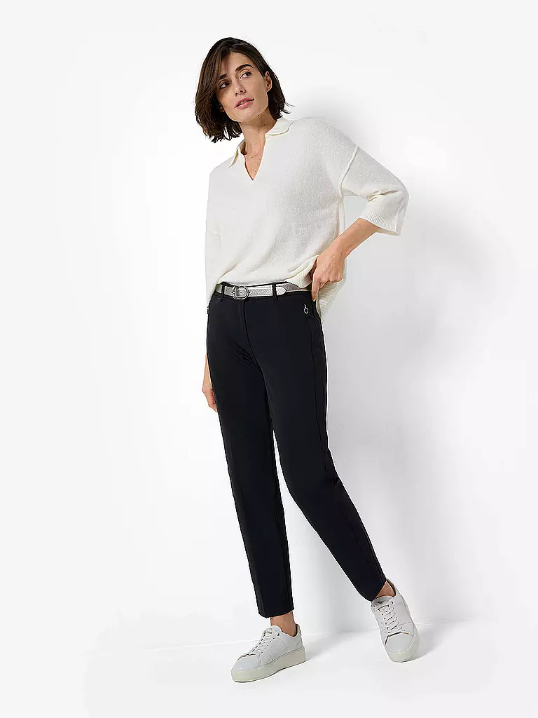 BRAX | Pantalon de tailleur coupe droite 7/8 MARON S | Noir
