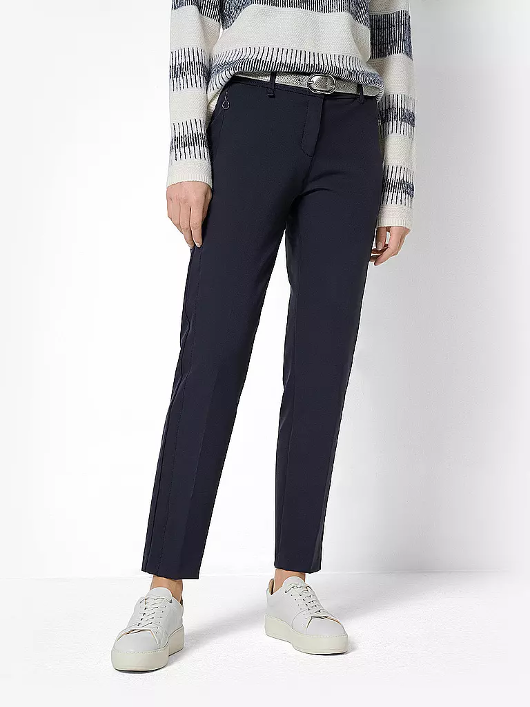 BRAX | Pantalon de tailleur coupe droite 7/8 MARON S | 