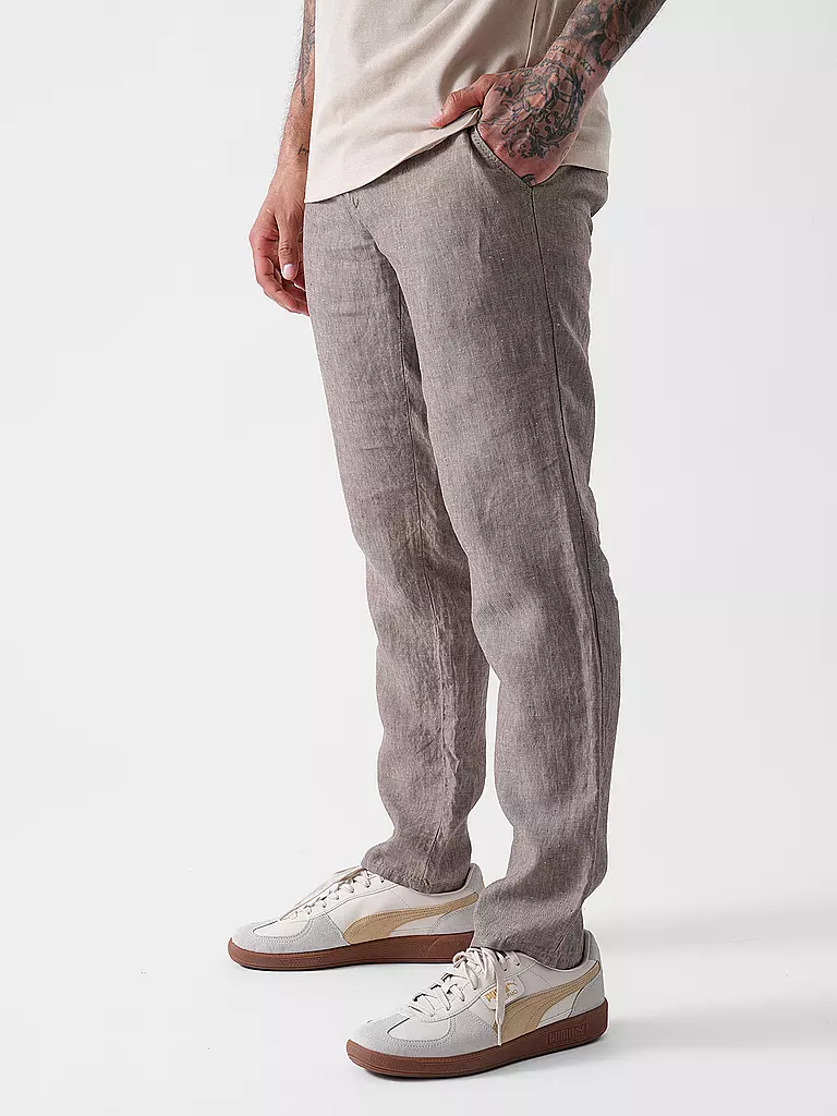 BRAX | Pantalon en lin FABIO JOK | hellbraun