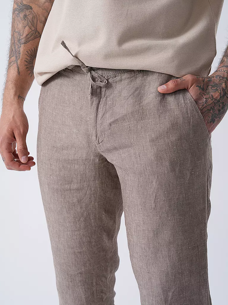 BRAX | Pantalon en lin FABIO JOK | hellbraun