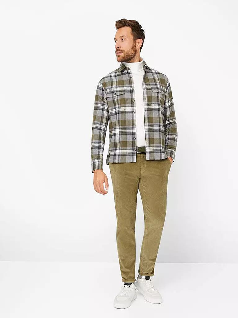 BRAX | Pantalon en velours côtelé FABIO JOG | olive