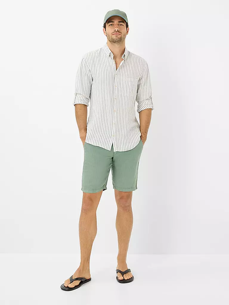 BRAX | Short en lin BALU | olive