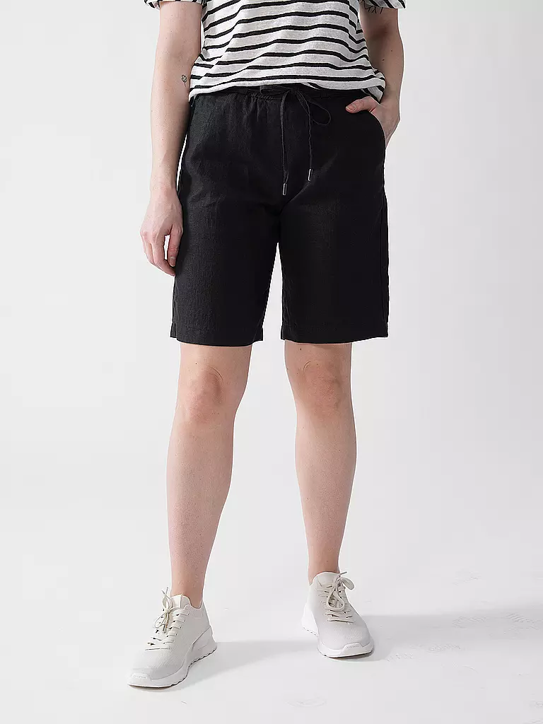 BRAX | Short en lin MEL B | schwarz