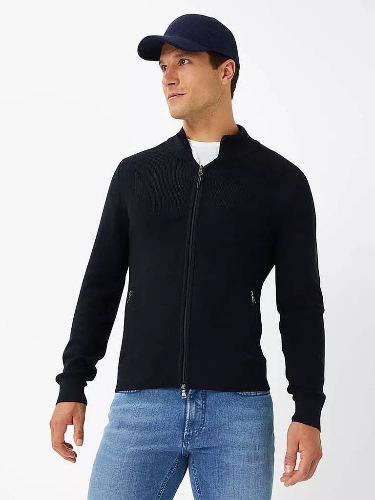 BRAX | Strickjacke JOHN | Bleu foncé