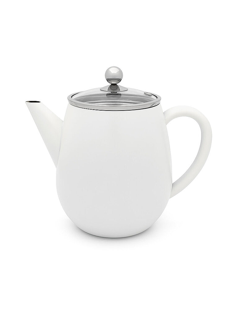 Théière à double paroi EVA 1,1 l Blanc / Mat blanc