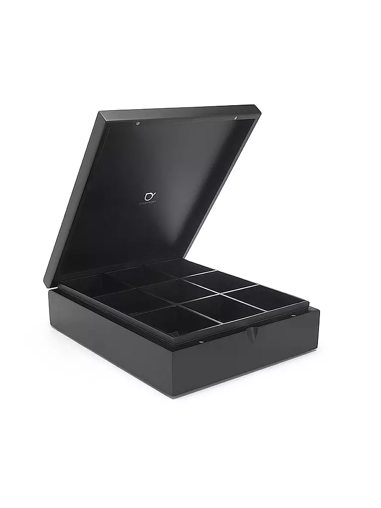 BREDEMEIJER | Boîte à sachets de thé 9 compartiments Bambou Noir | Noir