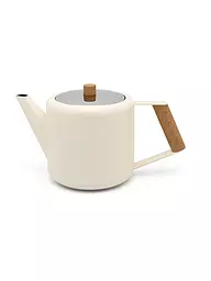 BREDEMEIJER | Théière à double paroi Boston 1,1 l Blanc mat/Aspect bois | Blanc