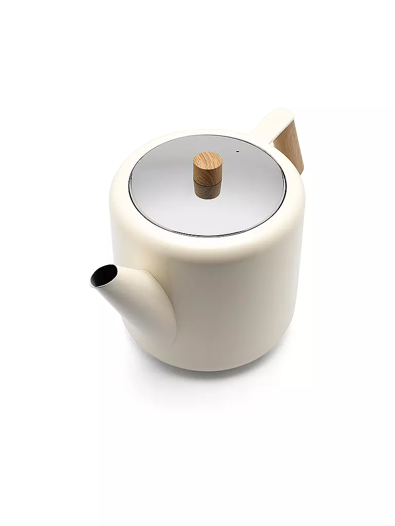 BREDEMEIJER | Théière à double paroi Boston 1,1 l Blanc mat/Aspect bois | Blanc