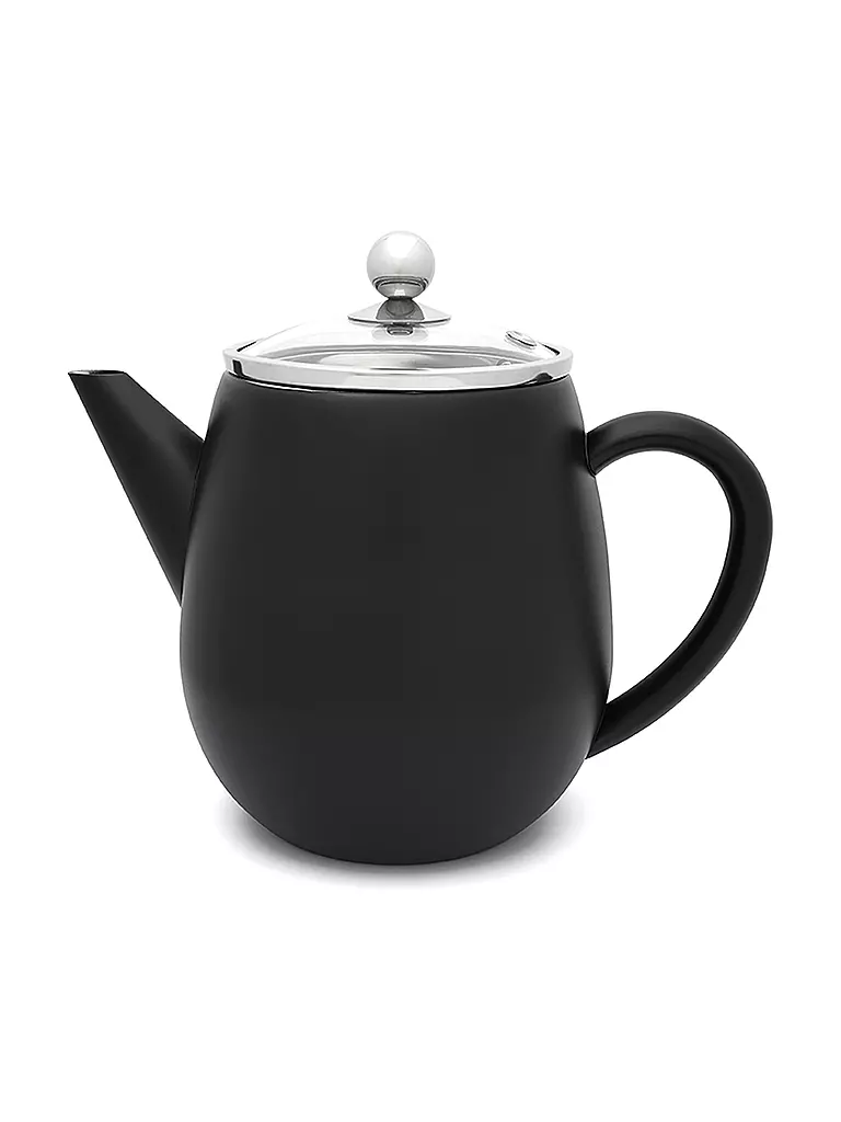 BREDEMEIJER | Théière Duet® Eva 1,1L double paroi Noir/Verre | schwarz
