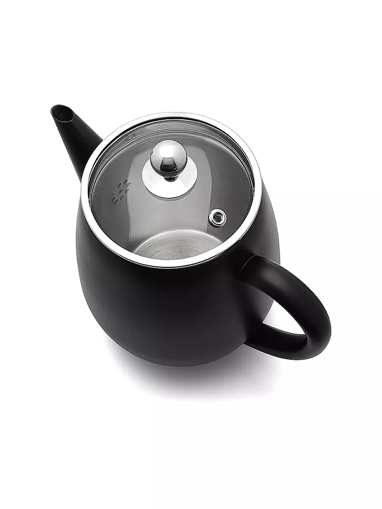 BREDEMEIJER | Théière Duet® Eva 1,1L double paroi Noir/Verre | 