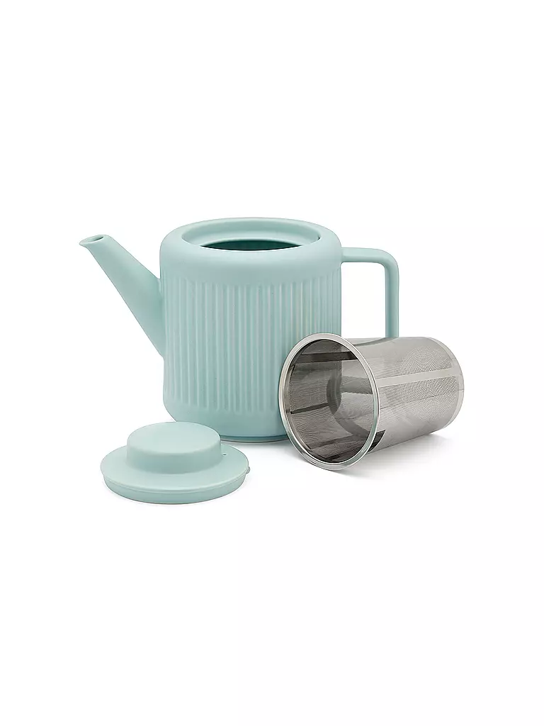 BREDEMEIJER | Théière SKAGEN 1,2 l en faïence bleu clair | hellblau