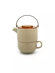 BREDEMEIJER | Théière TEA FOR ONE UMEA 0,5l Gris argile / Bambou | Camel
