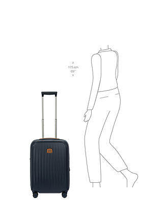 BRICS | Trolley cabine 55cm extensible TAORMINA Blue