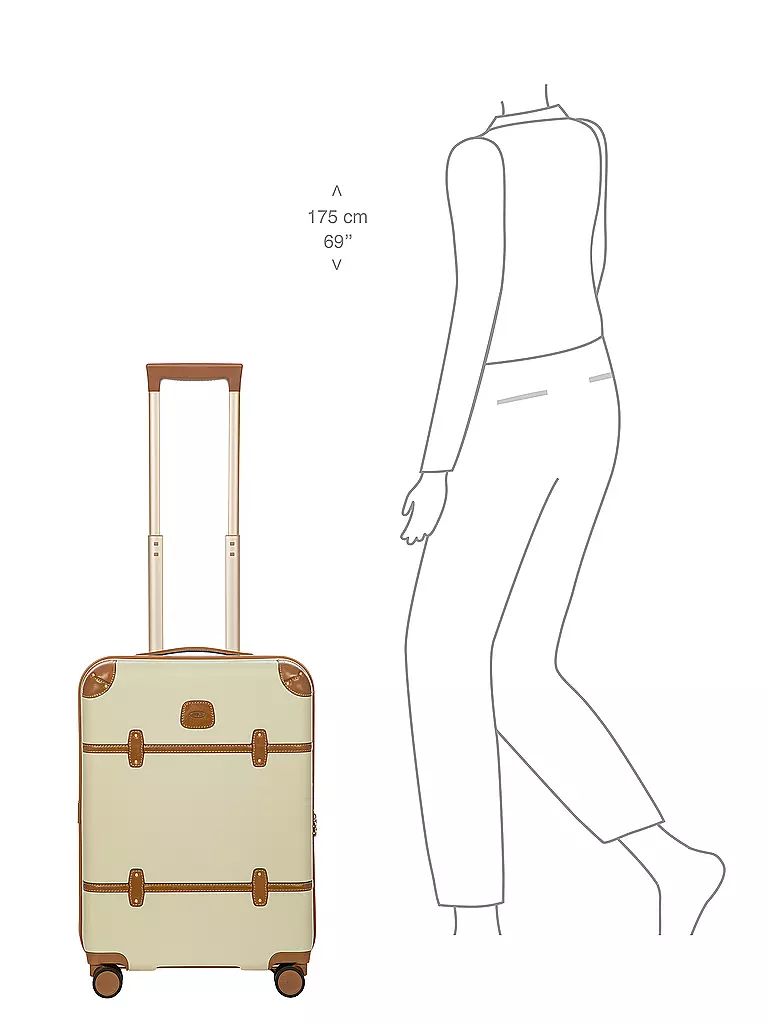 BRICS | Trolley rigide BELLAGIO 55cm crème | Beige