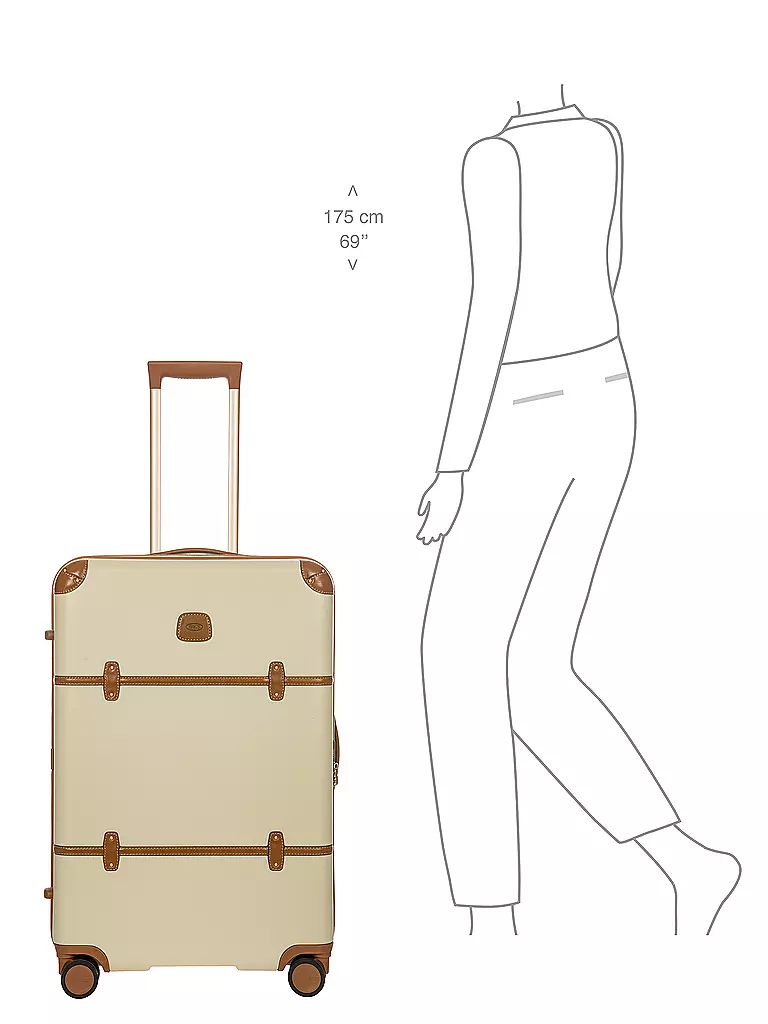 BRICS | Trolley rigide BELLAGIO 70,5 cm Crème | Beige